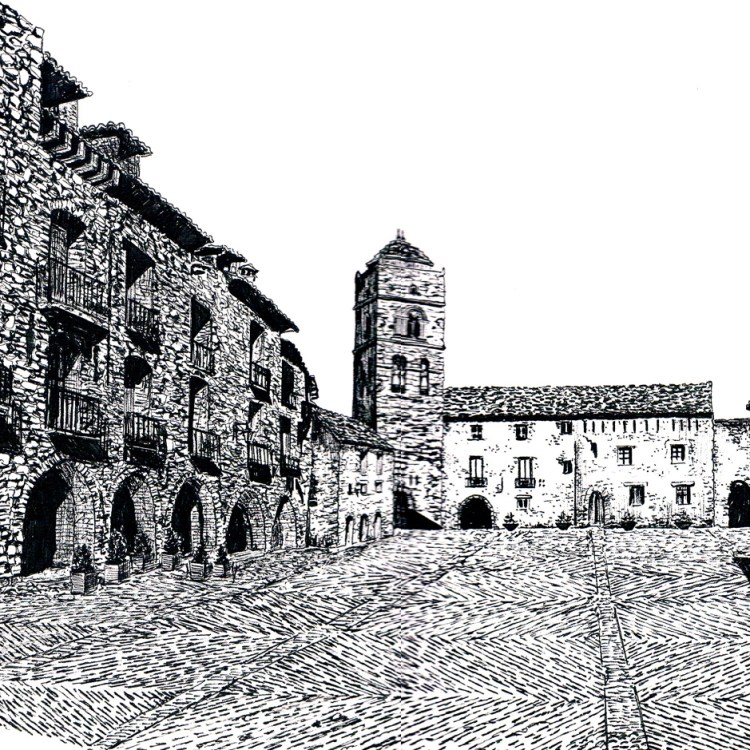 Plaza mayor de l'Aínsa, Huesca